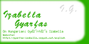 izabella gyarfas business card